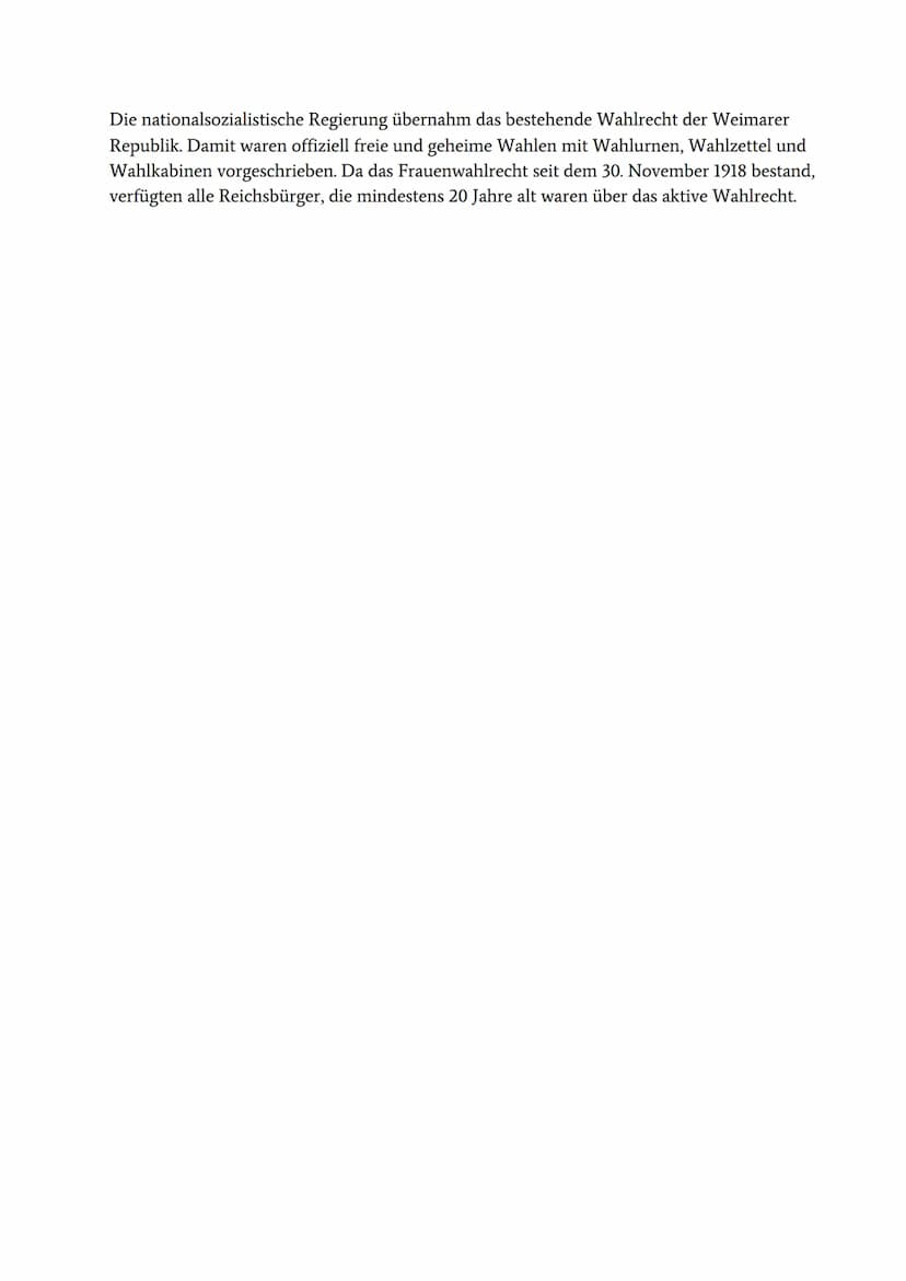 nationalsozialistische Herrschaft
30.01.1933 Adolf Hitler wird zum Reichskanzler ernannt (von Reichspräsident
Hindenburg) → Volk erhoffte si