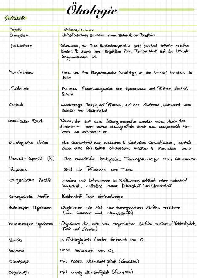 Know Bio Abi Lernzettel Ökologie Berlin  thumbnail