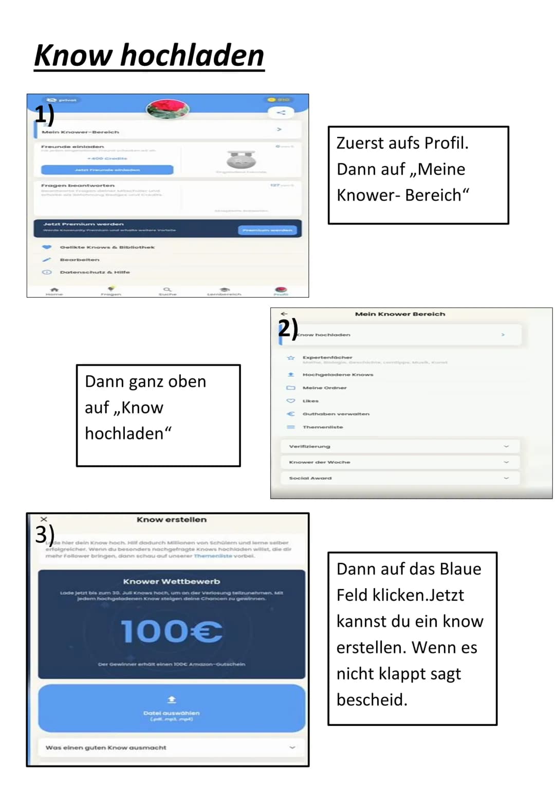 Know hochladen
1)
Mein Knower-Bereich
Freunde einladen
- 400 Credits
Fragen beantworten
Jetzt Premium werden
Gelikte Knows & Bibliothek
Bear