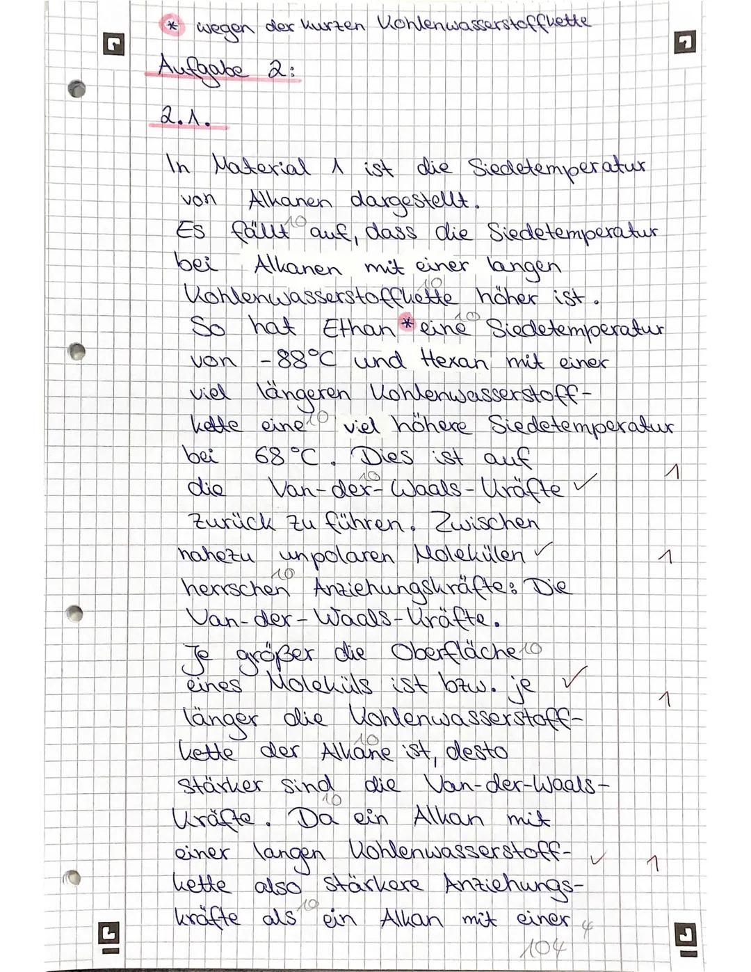 3
IG
Chemieklausur Kr. 1
Aufgabe 1:
1.1.
Celor
a) 2,3-Dimethylbutan
b) 3-Ethyl-2,5-dimethylhexan ✓
2
c) Prop-1-en
d) Pent-1-in
Brom
e) 2-Met