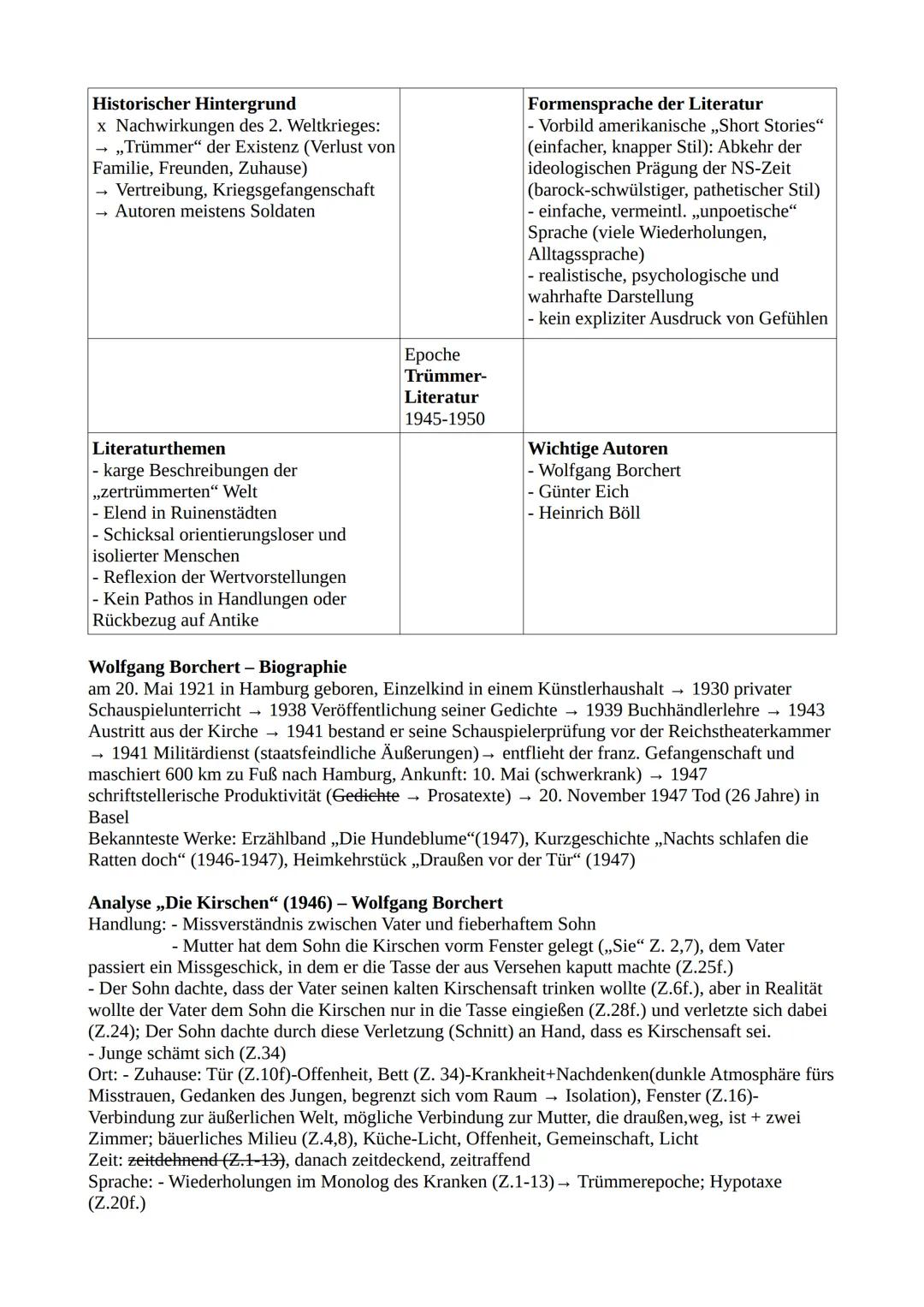 Historischer Hintergrund
x Nachwirkungen des 2. Weltkrieges:
,,Trümmer" der Existenz (Verlust von
Familie, Freunden, Zuhause)
Vertreibung, K
