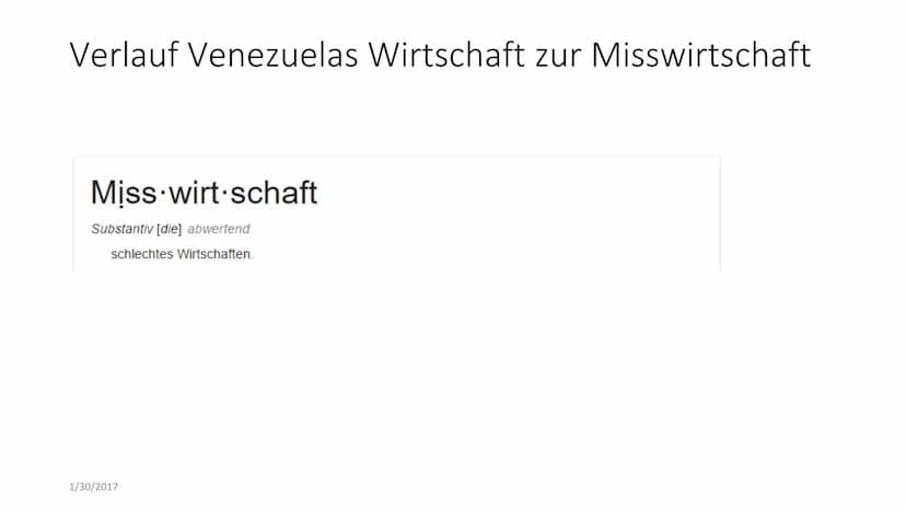 1/30/2017
CAFE
Venezuelas Misswirtschaft
FARM
BOLT
Ist Kapitalismus notwendig für eine funktionierende Wirtschaft? Agenda
1. Sozialismus und