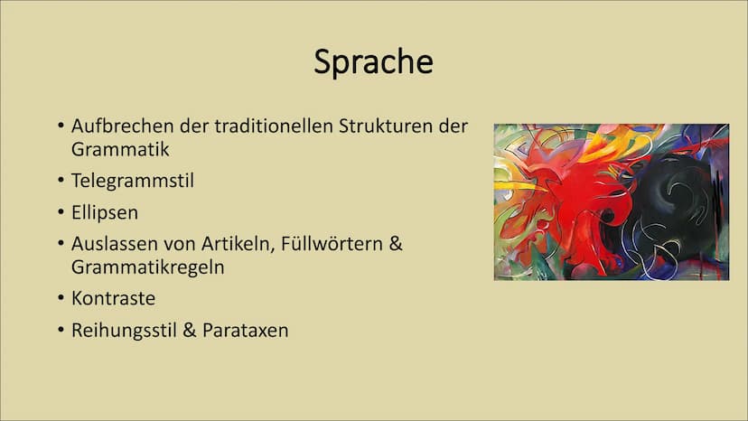 Expressionismus ●
●
●
Einstieg in das Thema
Zeitliche Einordnung
Historischer Kontext
Leitmotive
Ziel
Sprache
Lyrik
Gliederung
Bekannte Auto
