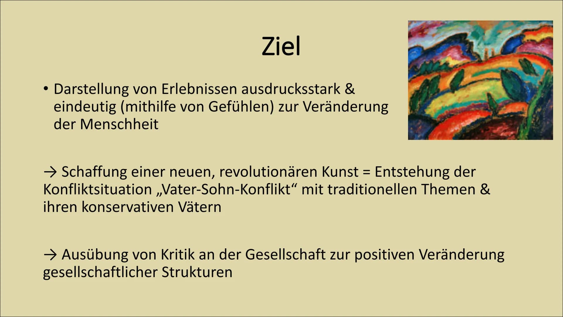 Expressionismus ●
●
●
Einstieg in das Thema
Zeitliche Einordnung
Historischer Kontext
Leitmotive
Ziel
Sprache
Lyrik
Gliederung
Bekannte Auto