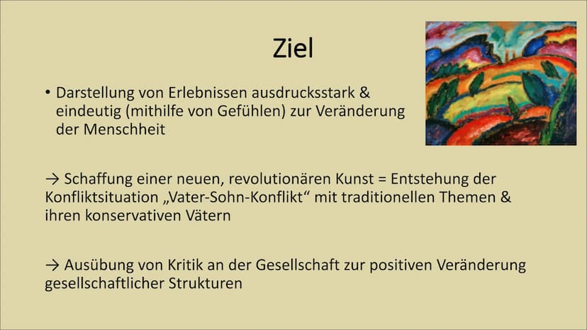 Expressionismus ●
●
●
Einstieg in das Thema
Zeitliche Einordnung
Historischer Kontext
Leitmotive
Ziel
Sprache
Lyrik
Gliederung
Bekannte Auto