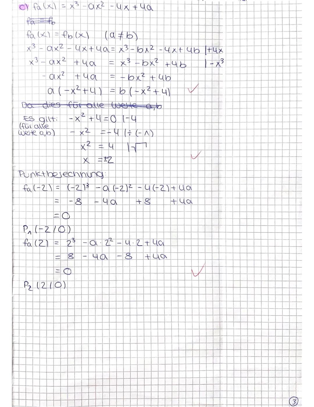 M LK2
hilfsmittelfreier Teil:
LAY
a)
f(x) = ax³ + bx² + cx+d
f'(x) = 3ax² +2bx +C
f"(x)=6ax +2b
€ (014); P (1112); Q (-118)
14 unbekannte = 