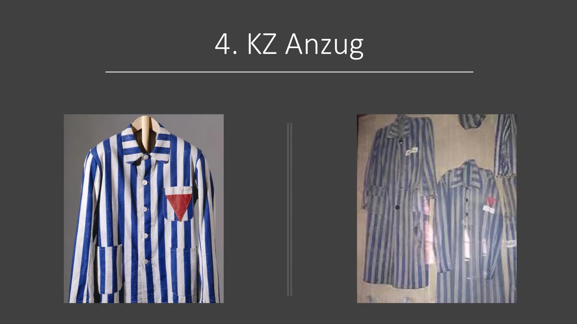  Konzentrationslager 1. Allgemein
1.1 Definition
1.2 Geschichte
2. Täter
3. Häftlinge und Opfer

Gliederung

4. Kz Anzug
5. Arten von Konzen