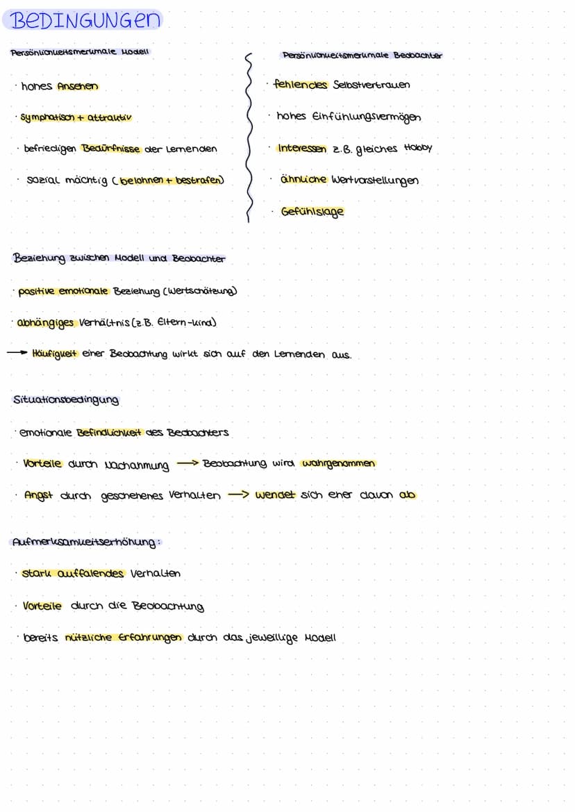DEFINITION
Lernen am Modell bedeutet den Prozess, in welchem eine Person (=Beobachter) bestimmte Erlebens-
und verhaltensweise übernimmt, di