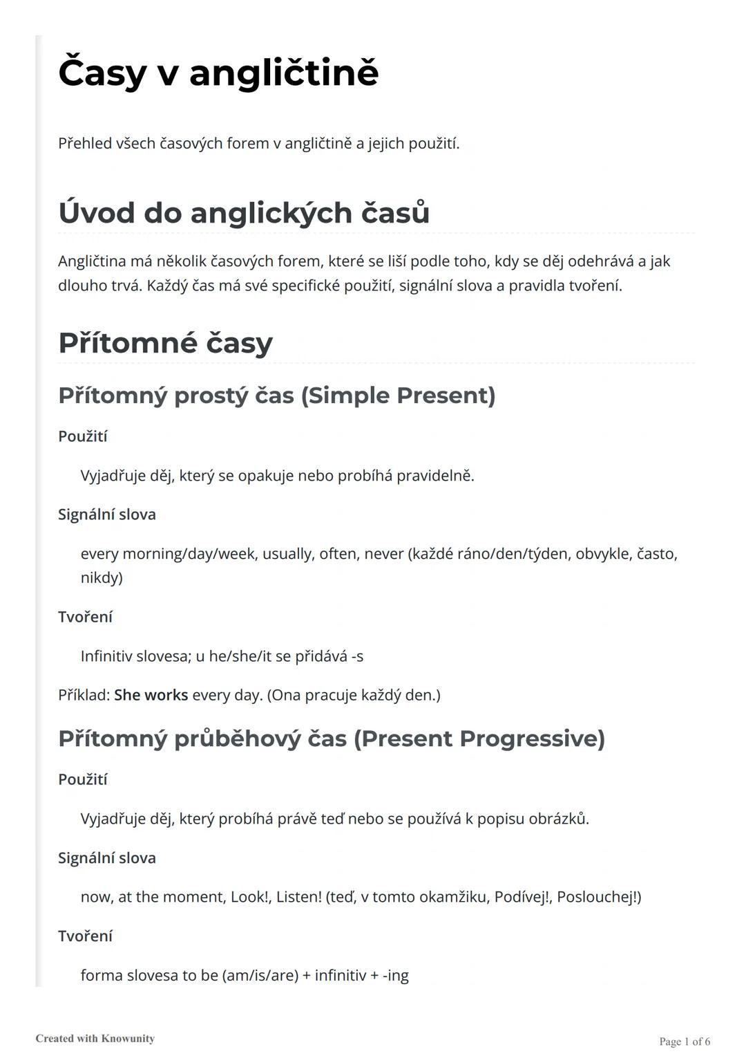 Časy v angličtině
Přehled všech časových forem v angličtině a jejich použití.
Úvod do anglických časů
Angličtina má několik časových forem, 