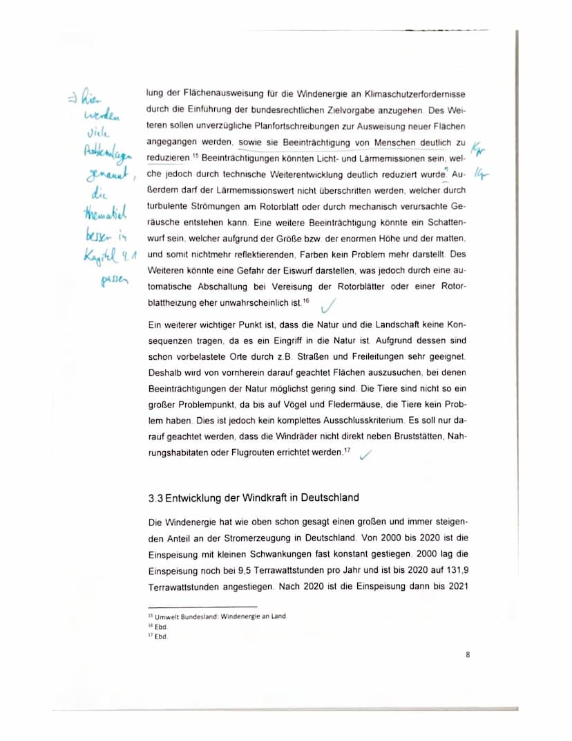 um
"Energiegewinnung durch Windkraft in Deutschland -
Ausbau um jeden Preis?"
Schriftliche Facharbeit im Fach Geographie LK.
08. April 2022
