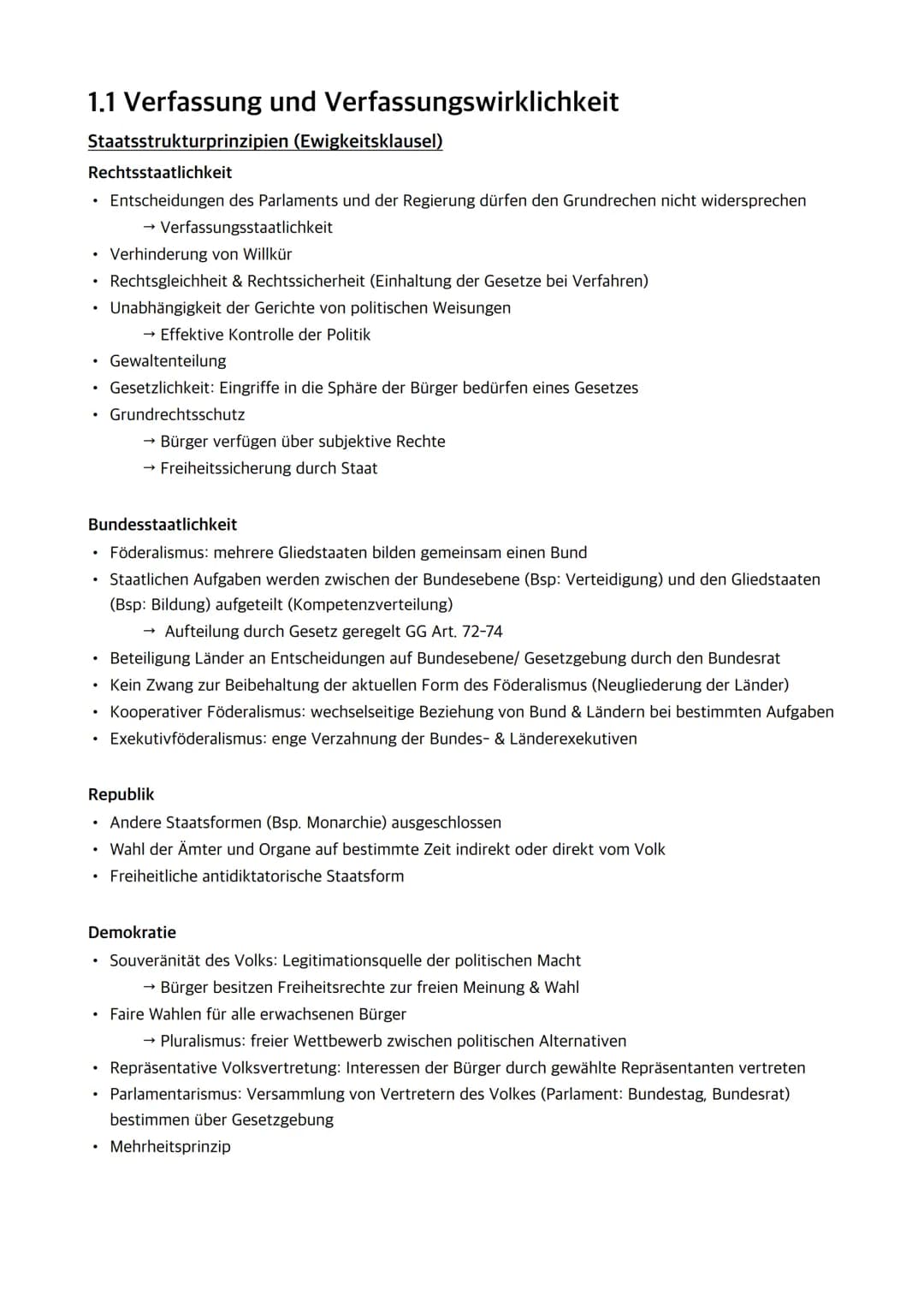 Abiturerlass Politik & Wirtschaft
• Q1.1 Verfassung und Verfassungswirklichkeit: Rechtsstaatlichkeit und Verfassungskonflikte
Grundrechte un