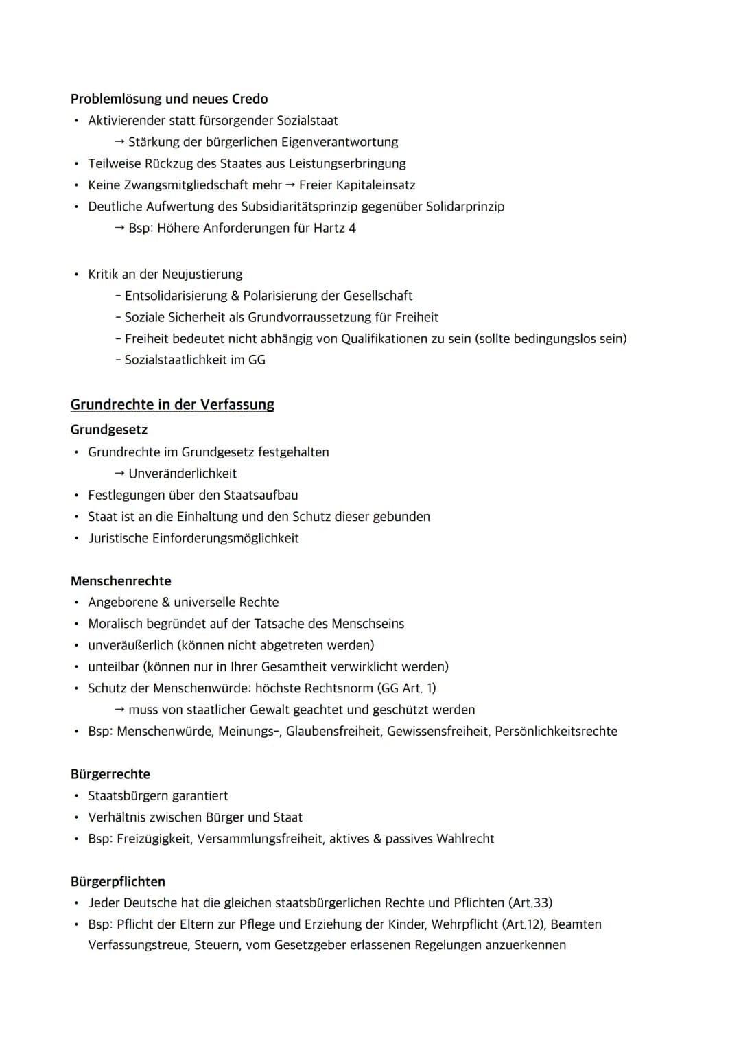 Abiturerlass Politik & Wirtschaft
• Q1.1 Verfassung und Verfassungswirklichkeit: Rechtsstaatlichkeit und Verfassungskonflikte
Grundrechte un