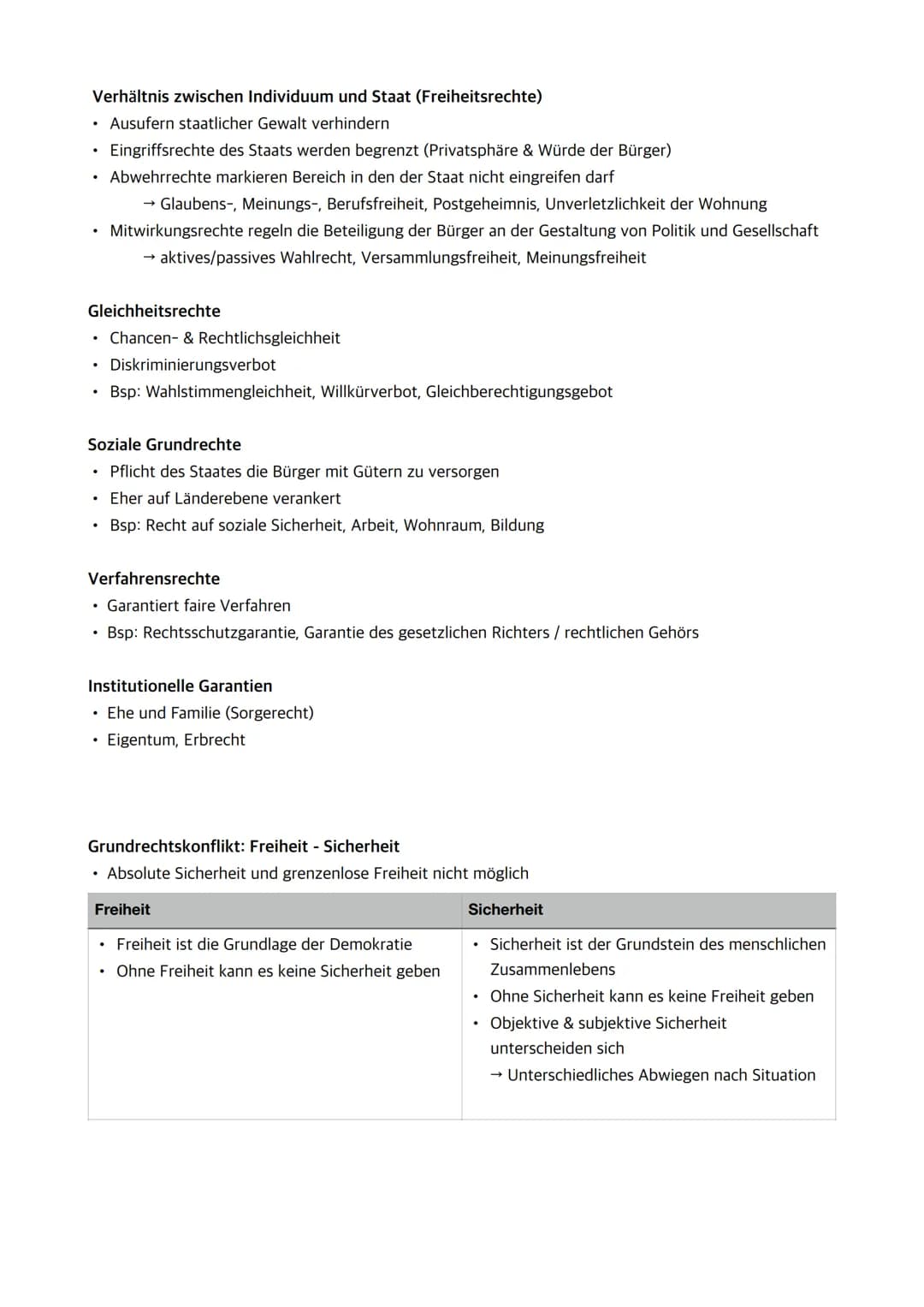 Abiturerlass Politik & Wirtschaft
• Q1.1 Verfassung und Verfassungswirklichkeit: Rechtsstaatlichkeit und Verfassungskonflikte
Grundrechte un