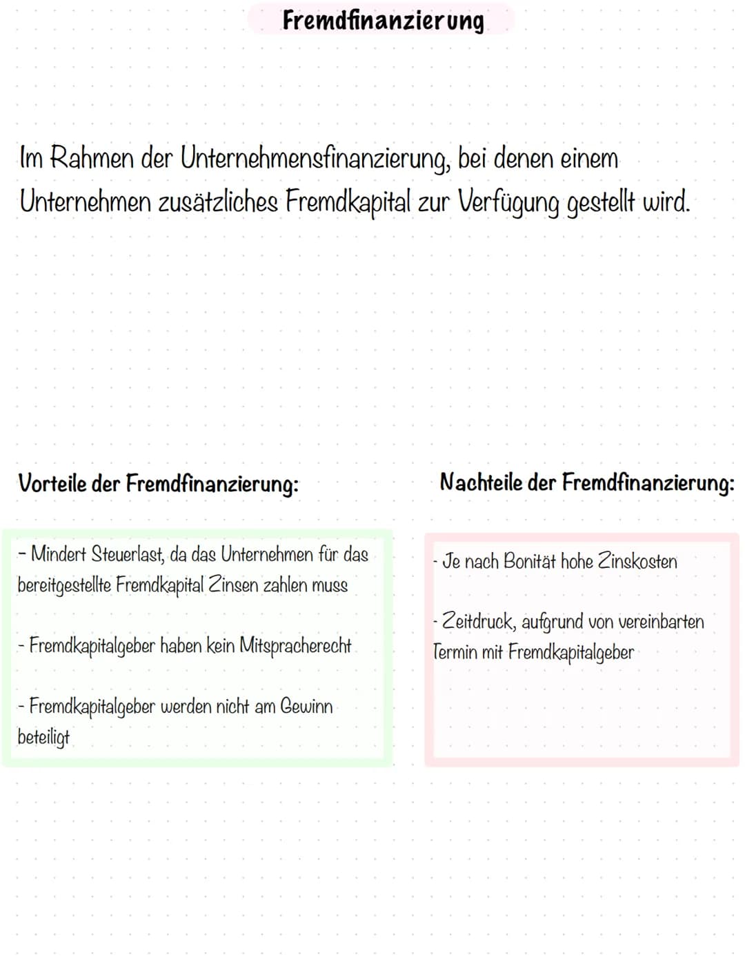 Innenfinanzierung
Die Innenfinanzierung beansprucht im Gegensatz zur Außenfinanzierung
keine externen Kapitalgeber. Um Investitionen zu täti