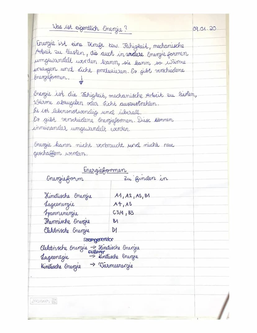 ENERGIE
Kernenergie
"O
Thermische Energie
Chemische Energie
Alam/Molekül
Bindungen Innere Energie
Strahlungsenergie
Licht, Rönigen, Radiowel