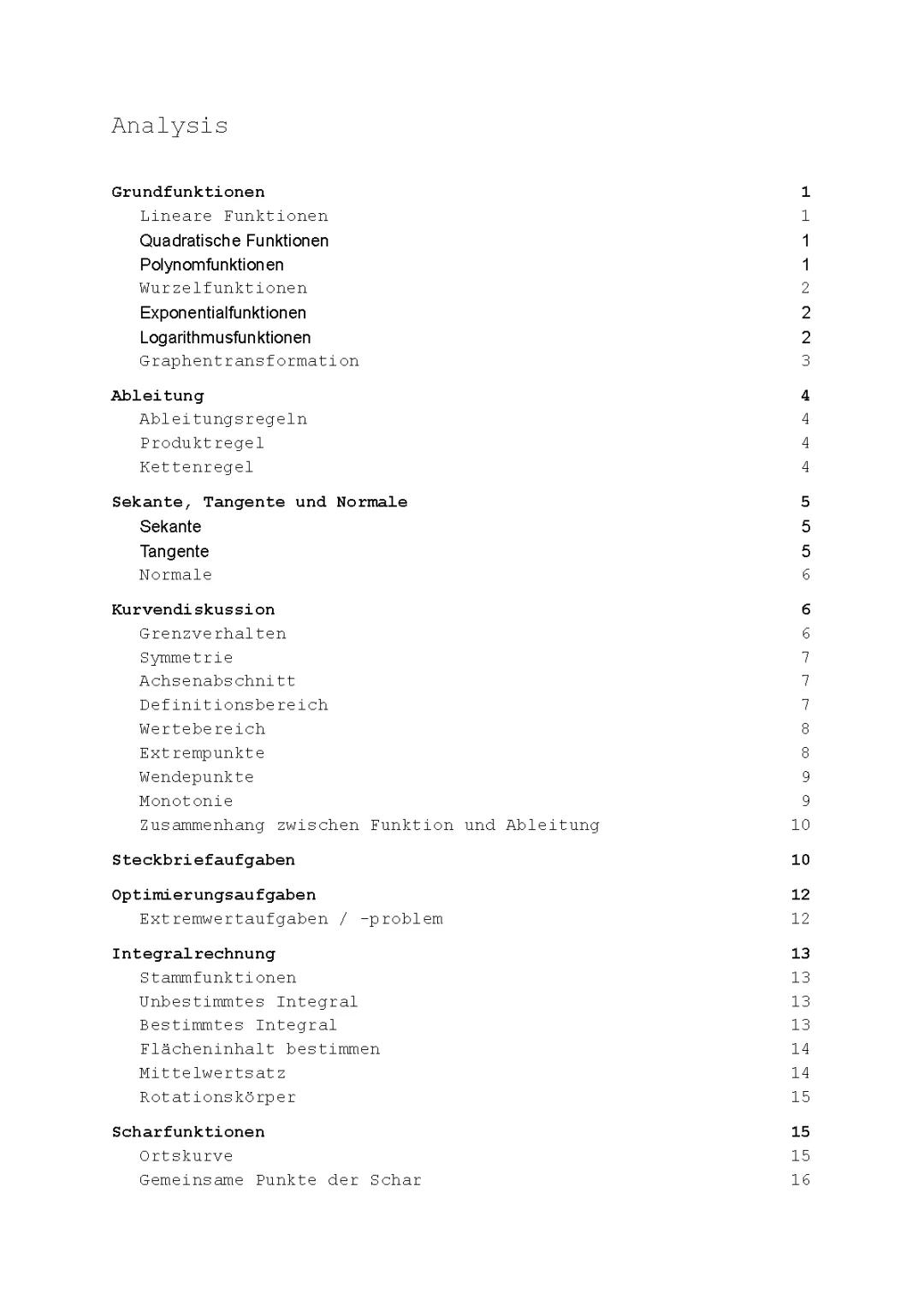 Kurvendiskussion & Transformation von Funktionen: Alles in einem PDF!