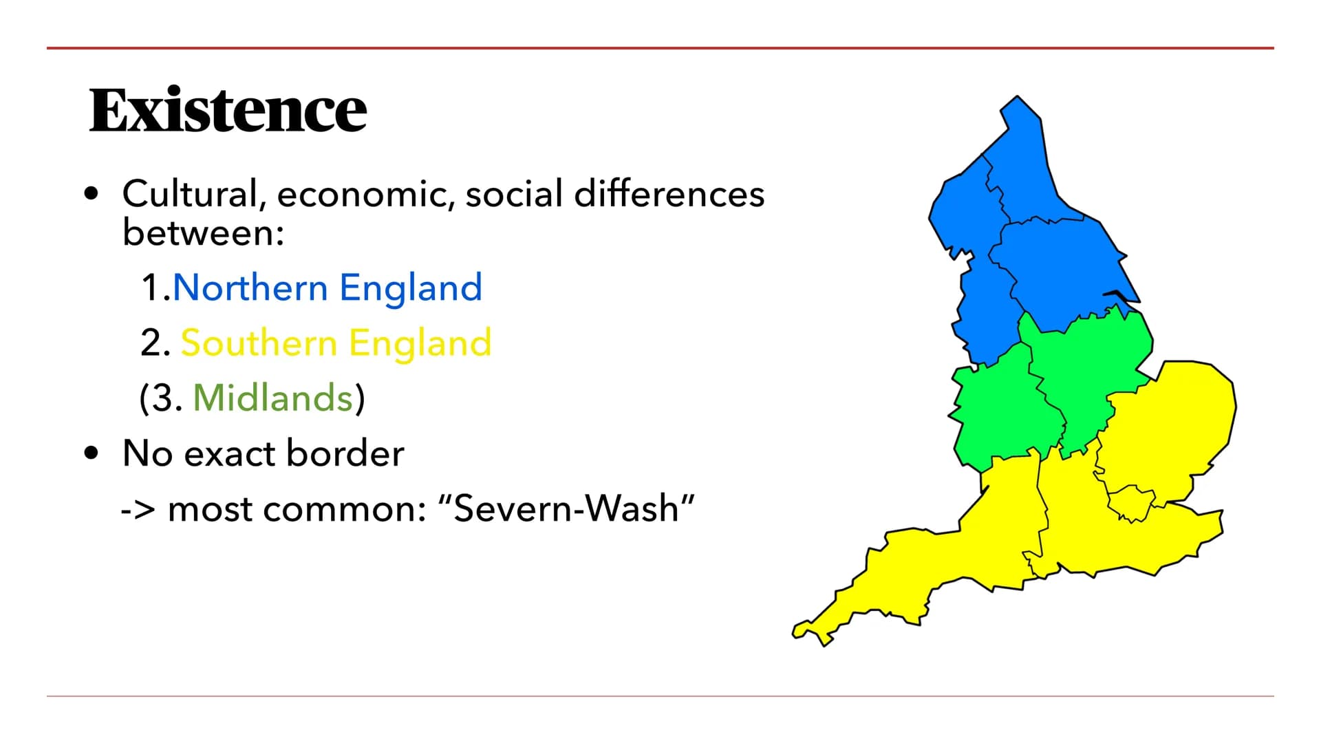 ERIK, MARIE, EMIR, JULIA
The North-South divide and
The devolution of Scotland Contents I. - The North-South divide
1. Existence
2. The Midl