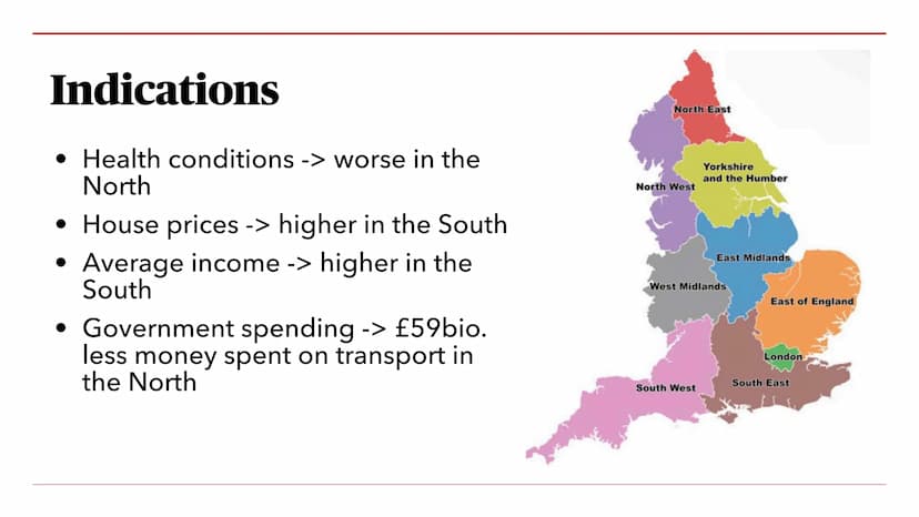 ERIK, MARIE, EMIR, JULIA
The North-South divide and
The devolution of Scotland Contents I. - The North-South divide
1. Existence
2. The Midl
