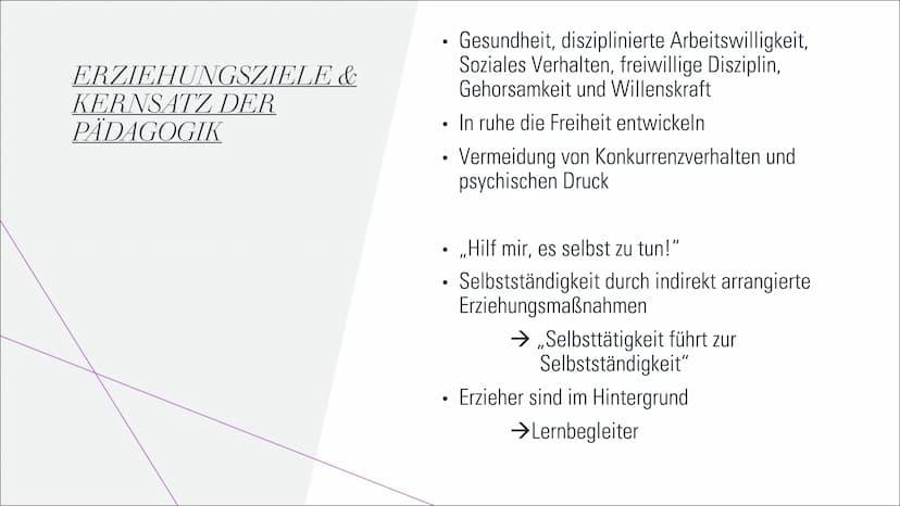 MARIA
MONTESSORI INHALTS-
VERZEICHNIS
Maria Montessori
Montessori- Schulen
Montessori Pädagogik
Biographie
Schulen
Ziele & Grundannahmen
Erz