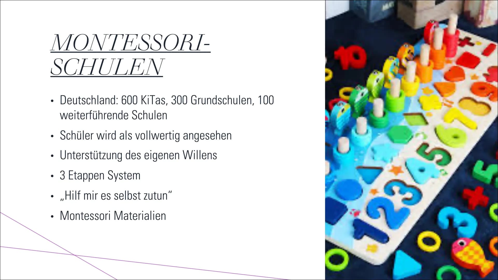 MARIA
MONTESSORI INHALTS-
VERZEICHNIS
Maria Montessori
Montessori- Schulen
Montessori Pädagogik
Biographie
Schulen
Ziele & Grundannahmen
Erz