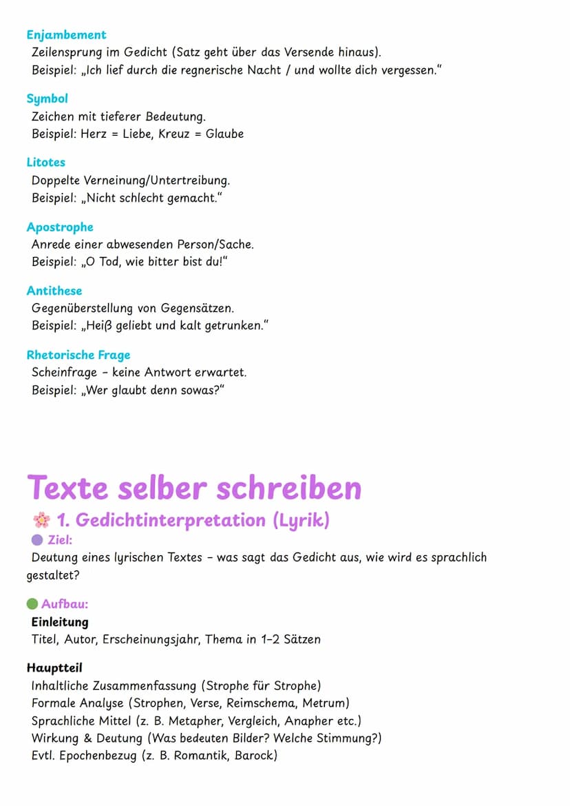 --- OCR Start ---
Schluss
Deutung/Interpretation zusammenfassen
Eigene Meinung / Bezug zur Gegenwart möglich
Wichtige Analyse-Punkte:
Wer sp