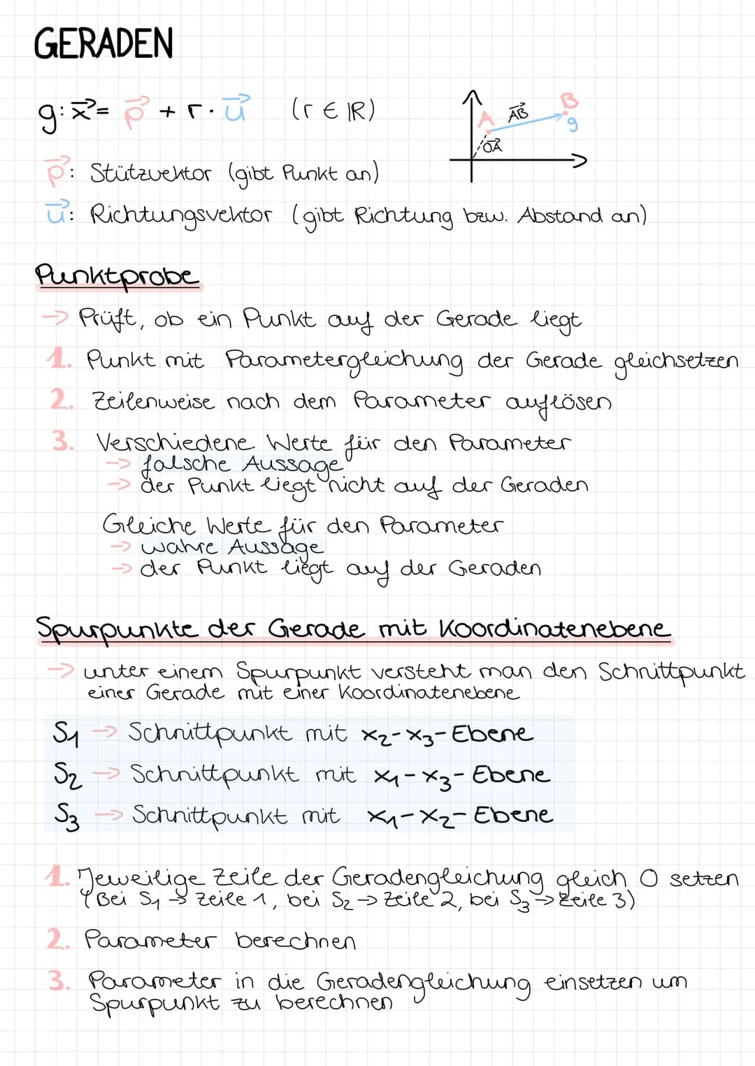 Analytische Geometrie
PUNKTE IM RAUM
=
VEKTOREN
Ein Vektor gibt eine Richtung bzw. Wegbeschreibung vor, wobei
es keinen festgelegten Start g