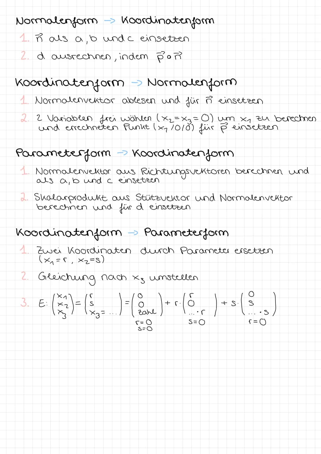 Analytische Geometrie
PUNKTE IM RAUM
=
VEKTOREN
Ein Vektor gibt eine Richtung bzw. Wegbeschreibung vor, wobei
es keinen festgelegten Start g