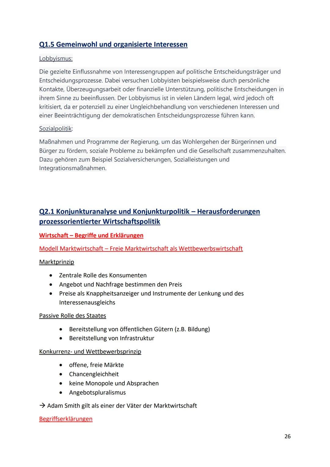 Q1.1 Verfassung und Verfassungswirklichkeit: Rechtsstaatlichkeit und
Verfassungskonflikte
Verfassungswirklichkeit nicht alle Normen sind bzw