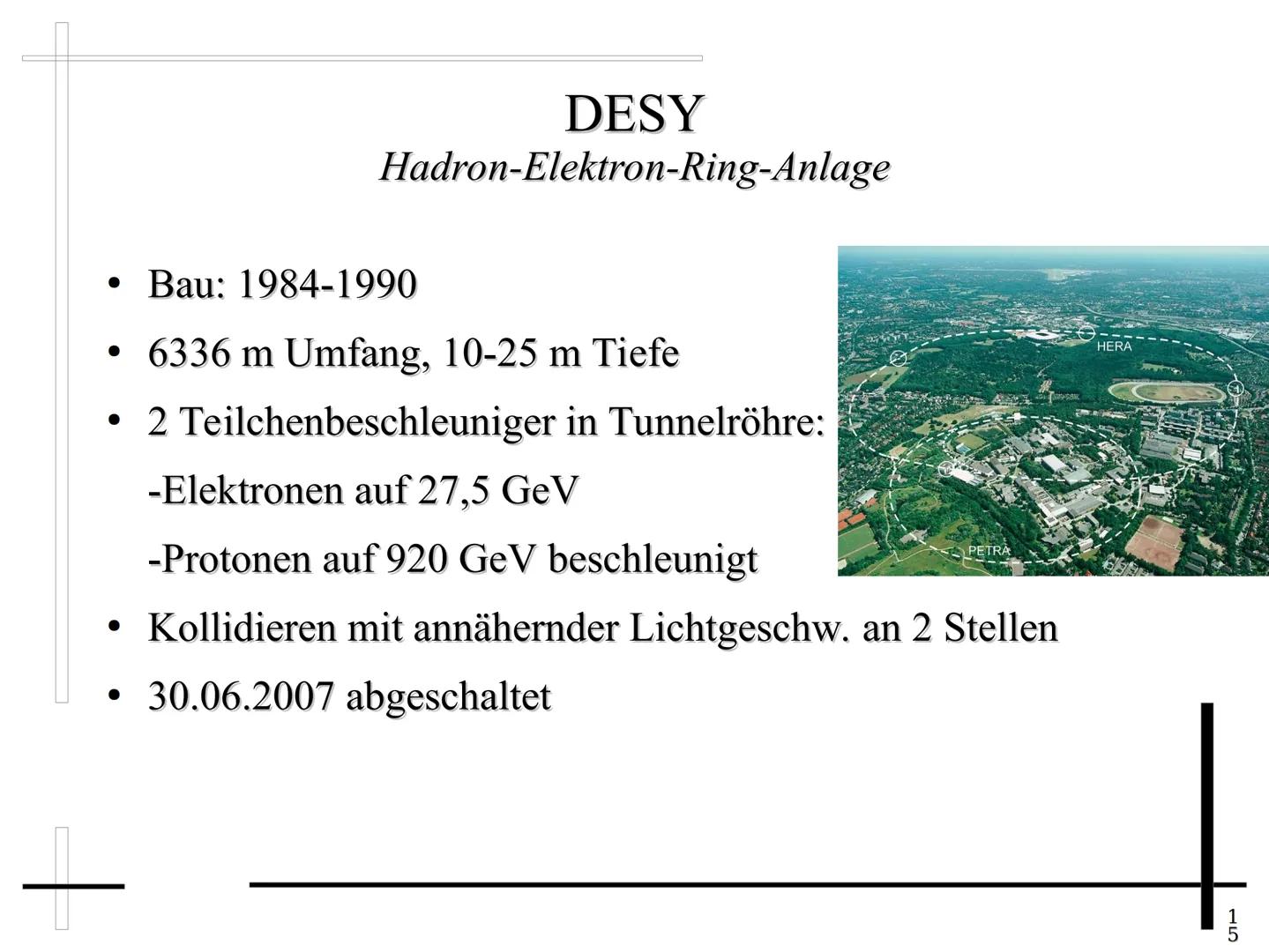 Teilchenbeschleuniger
1 1.Allgemeines
1.1 Geschichte
1.2 Grundlegendes
2.Beschleuniger
2.1 Linearbeschleuniger
2.2 Zyklotron
2.3 Synchrotron