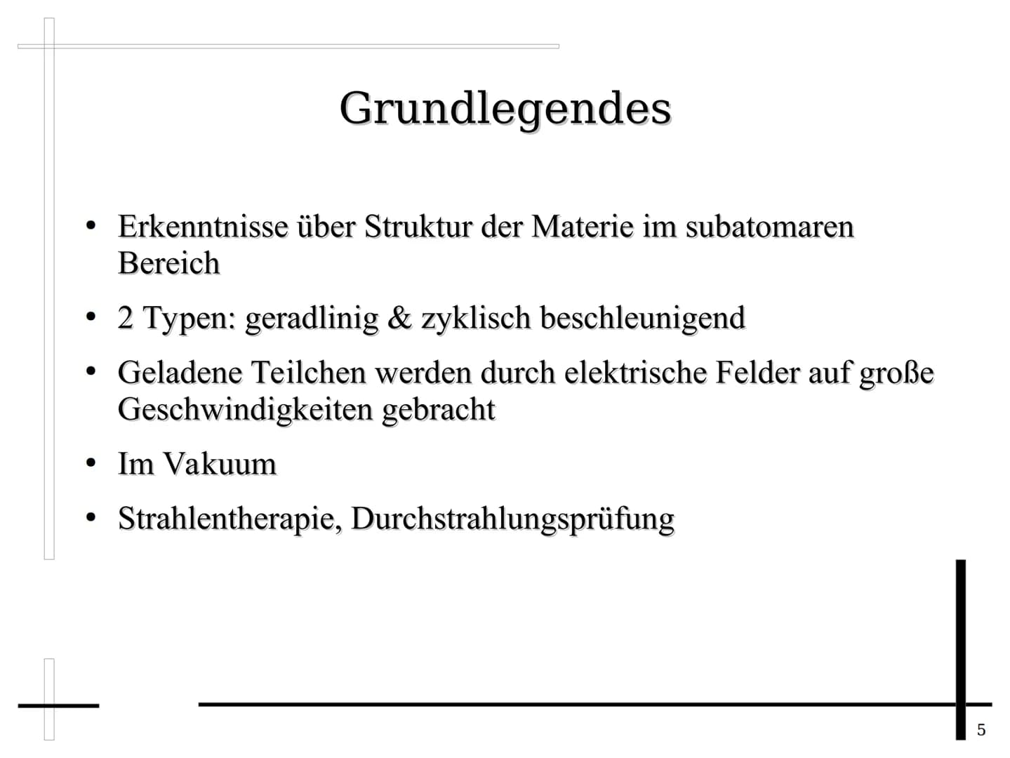 Teilchenbeschleuniger
1 1.Allgemeines
1.1 Geschichte
1.2 Grundlegendes
2.Beschleuniger
2.1 Linearbeschleuniger
2.2 Zyklotron
2.3 Synchrotron