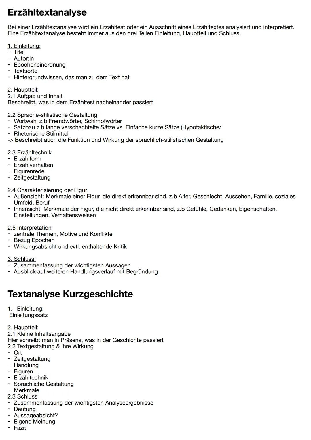 Erzähltextanalyse
Bei einer Erzähltextanalyse wird ein Erzähltest oder ein Ausschnitt eines Erzähltextes analysiert und interpretiert.
Eine 