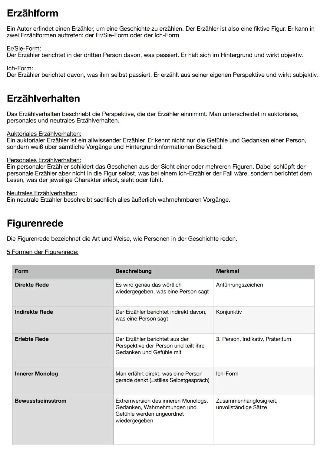 Erzähltextanalyse
Bei einer Erzähltextanalyse wird ein Erzähltest oder ein Ausschnitt eines Erzähltextes analysiert und interpretiert.
Eine 