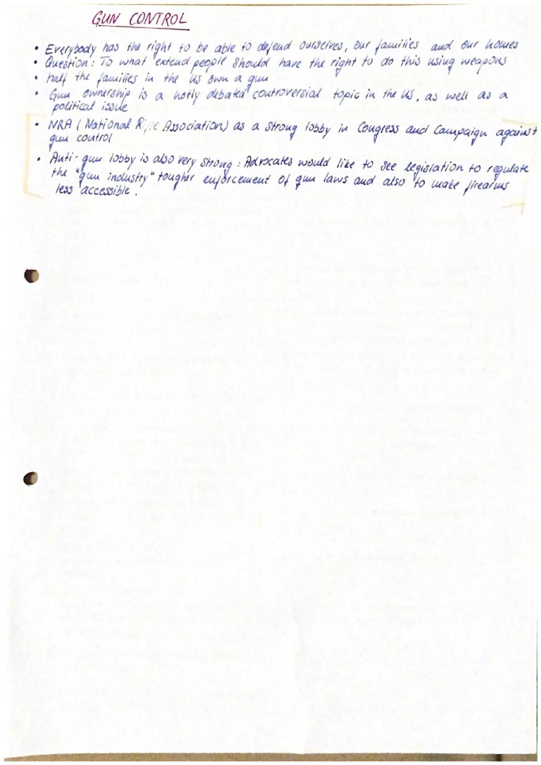 ## Gun Control

(

Θ

•Bill of Right: it's the right of
people to have weapons.

constitutional right

•no owner is going to give
ils gun

•