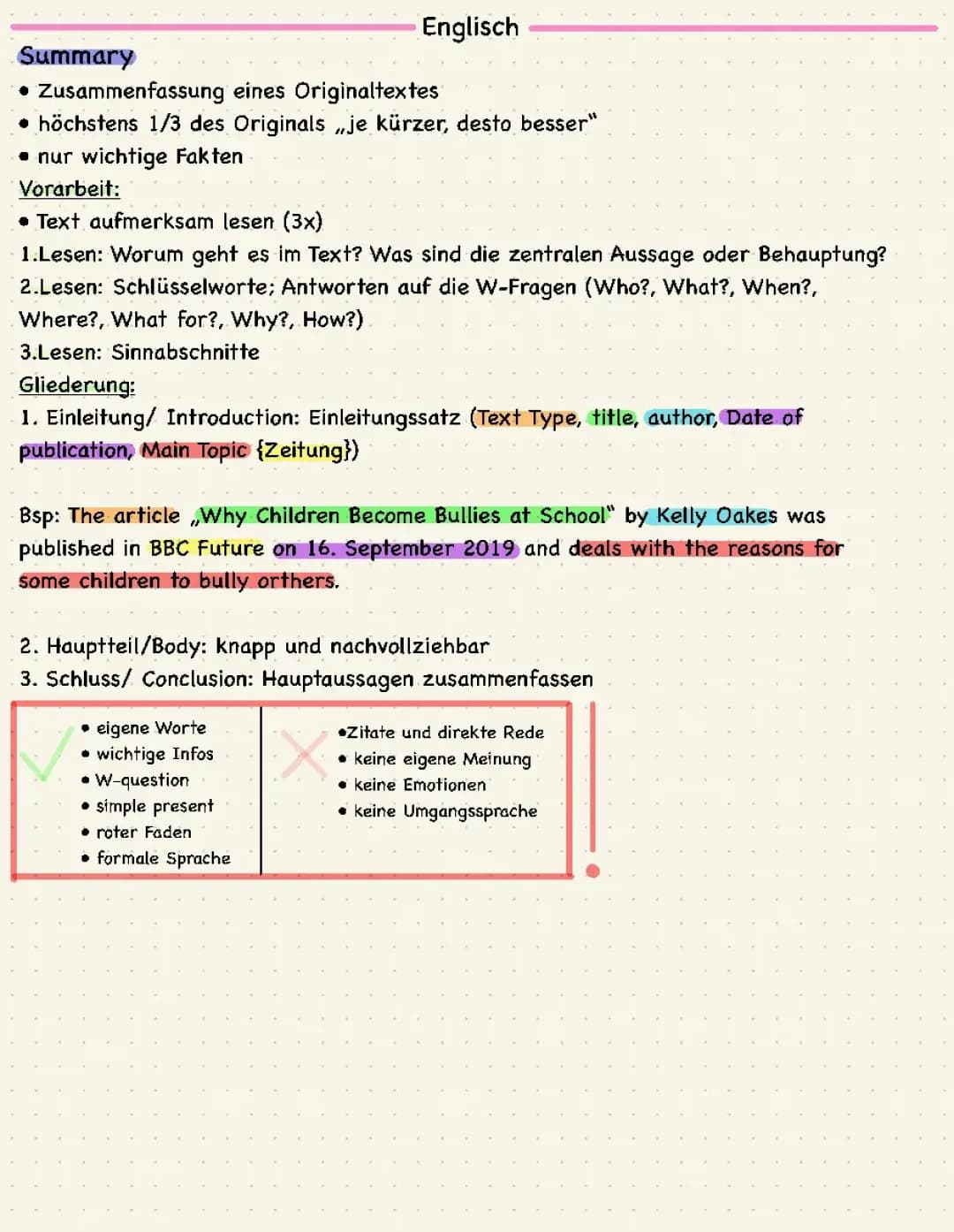 Lernzettel Summary,Charakterisierung,Looking for Alaska 