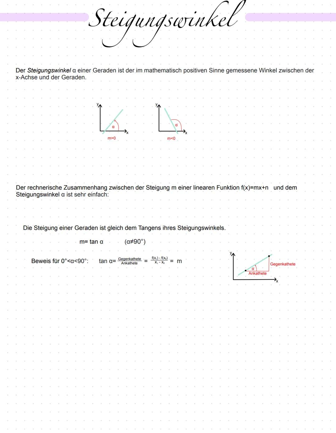 Schnittpunkt & Schnittwinkel
Zwei Geraden können sich schneiden, echt parallel sein oder sogar identisch. Parallelität erkennt man an der
üb