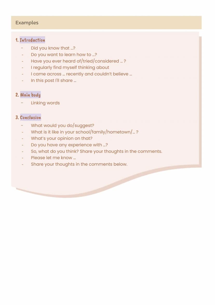 O
O
* Definition
O Blogs are published on the internet
Structure
O
O
O
O
O
English - 21.10.2021
Catchy title
Blog post
Text types
Mostly rea