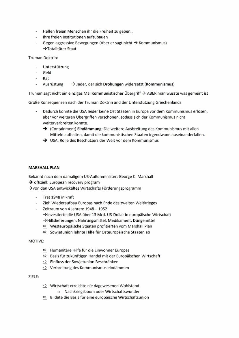 HINTERGRUND INFORMATIONEN
1946 USA und die Sowjetunion haben das Vertrauen zueinander verloren
(US-Präsident Harry Truman und USSR Joseph St