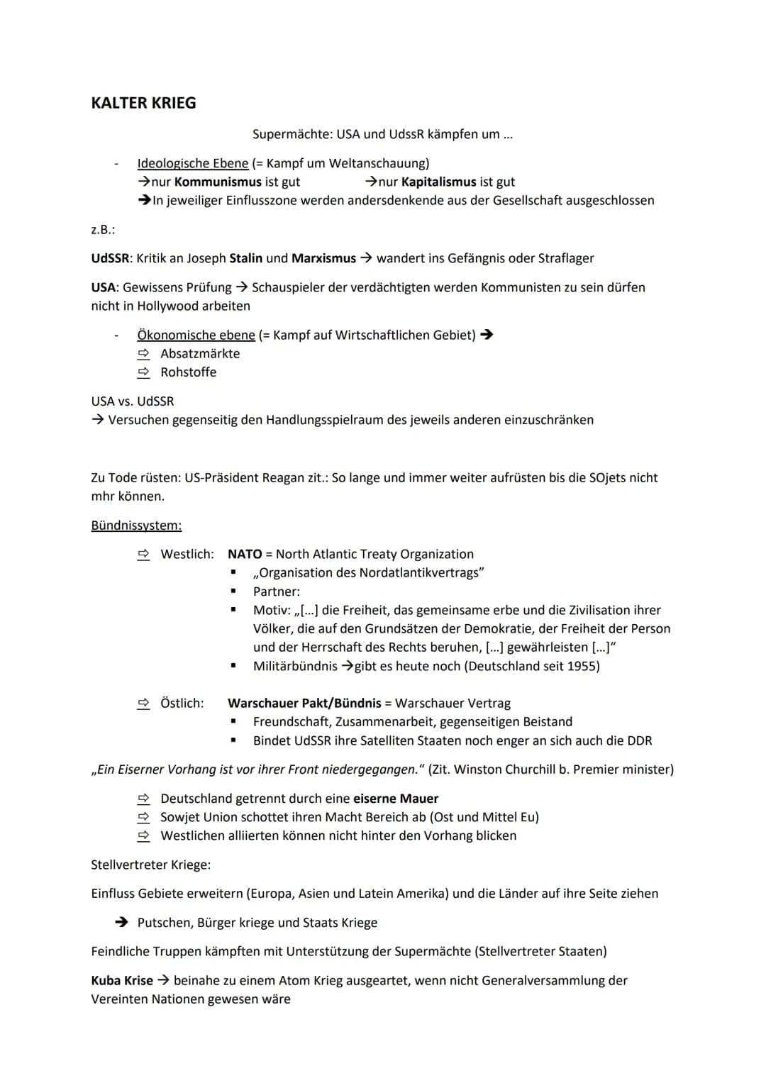 HINTERGRUND INFORMATIONEN
1946 USA und die Sowjetunion haben das Vertrauen zueinander verloren
(US-Präsident Harry Truman und USSR Joseph St