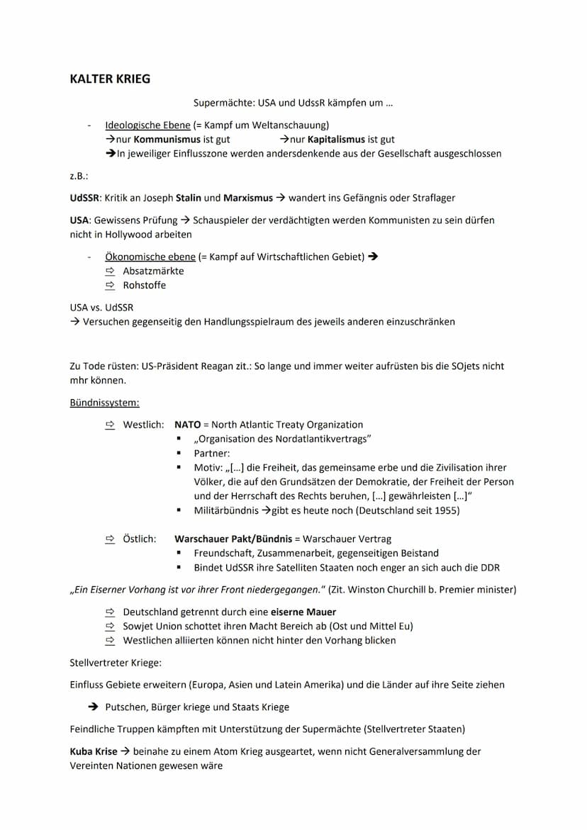 HINTERGRUND INFORMATIONEN
1946 USA und die Sowjetunion haben das Vertrauen zueinander verloren
(US-Präsident Harry Truman und USSR Joseph St