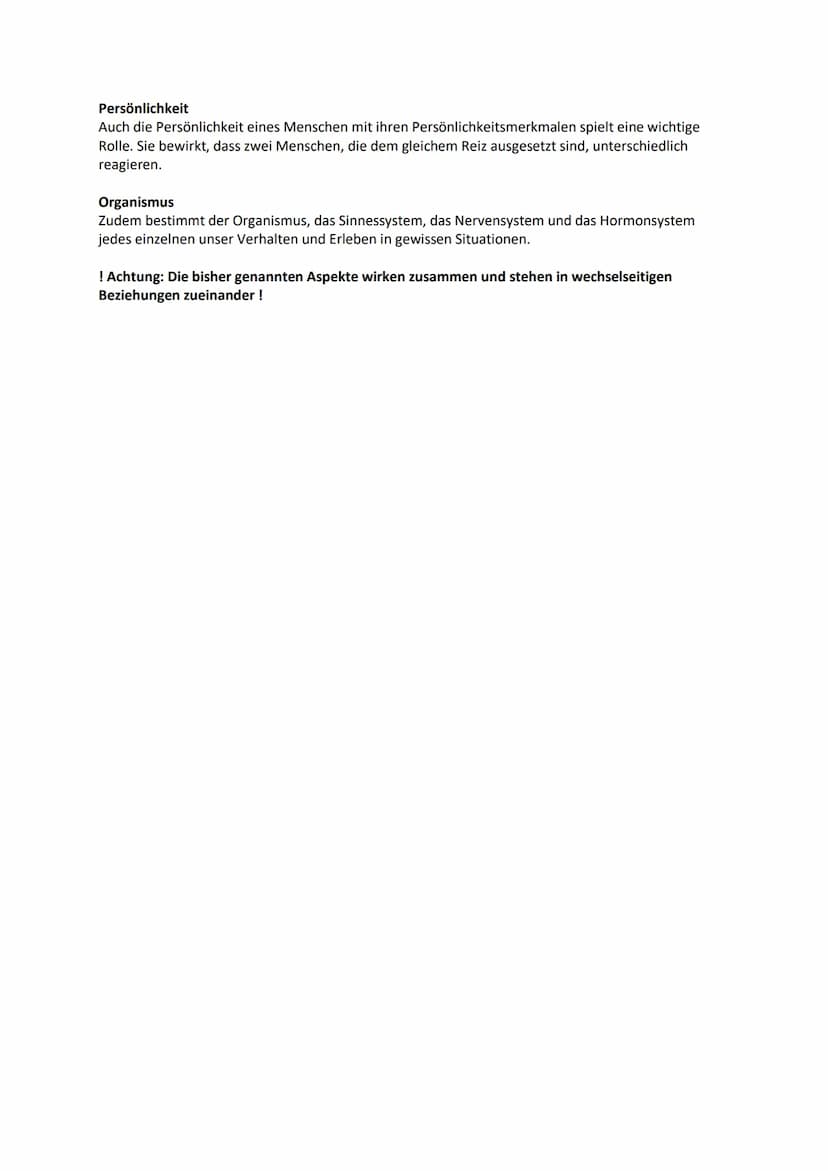 GfS Psychologie - Verhalten und Erleben
Definitionen:
Erleben ist ein von außen nicht wahrnehmbares inneres Geschehen, vor allem mentale Pro