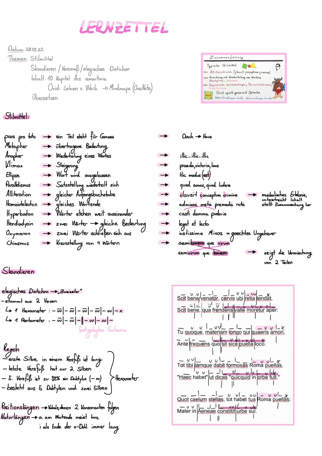 Datum: 28.03.22
Themen: Stilmittel
Stilmittel:
pars pro
Metapher
Anopher
Klimax
Skandieren / Versmaß/elegisches Distichon
Inhalt: 10 Kapitel
