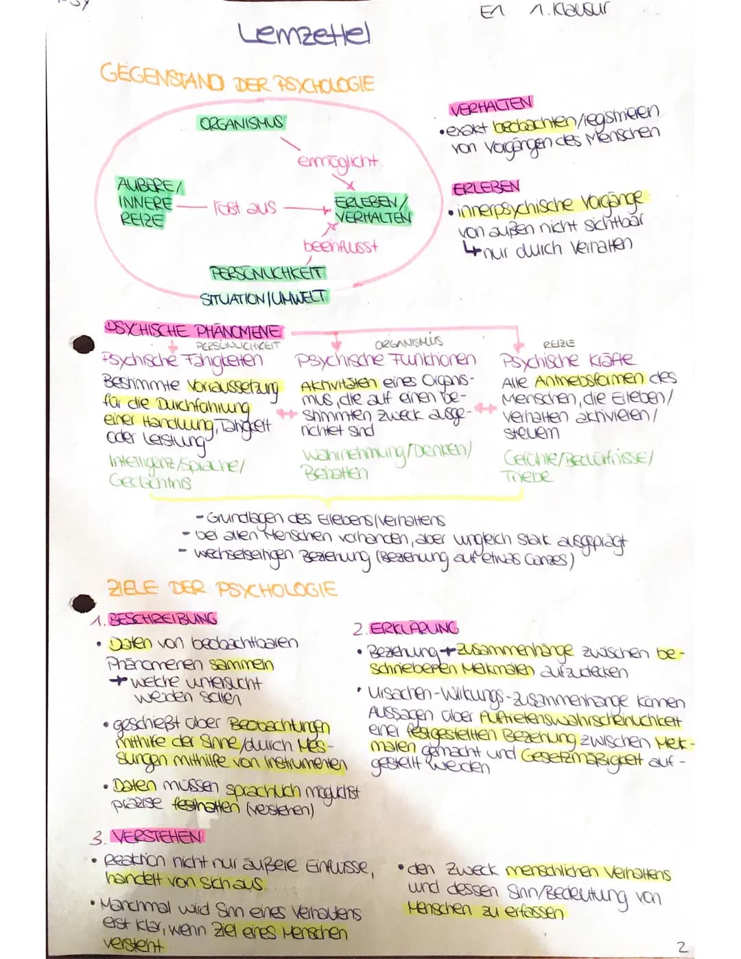 Lemzettel
ALLTAGSPSYCHOLOGIE
Alltagspsychologie
●
Umgangssprache
•Aufmerksamkeit auf größeren
Sachverhalt
Einbringung eigener Erfahrungen
• 