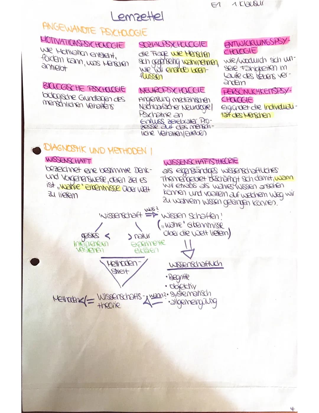 Lemzettel
ALLTAGSPSYCHOLOGIE
Alltagspsychologie
●
Umgangssprache
•Aufmerksamkeit auf größeren
Sachverhalt
Einbringung eigener Erfahrungen
• 