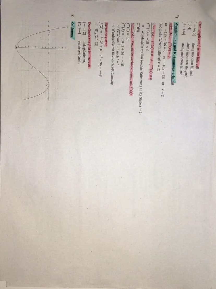 Contrationale Funktionen Andysis
Kurvendiskussion:
1) Definitionsbereich
ID = IR
(2) symmetie
• punktsymmeinsch (20m ursprung) - hur ungelad
