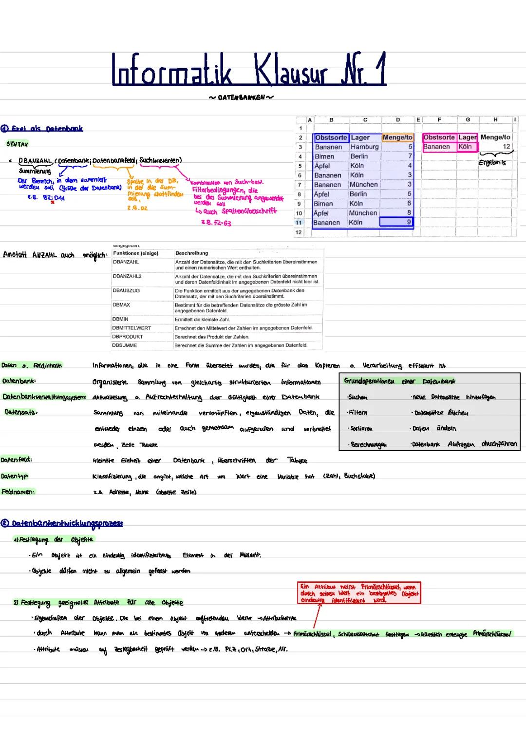 Excel Datenbank erstellen und normalisieren - Einfache Vorlagen und Beispiele