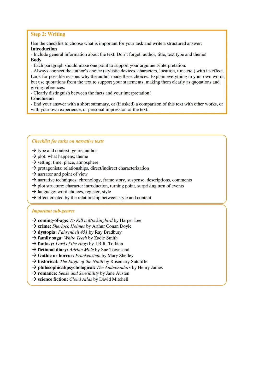 # Dealing with non-fictional texts

# Analysing non-fictional tats

## Step 1: Preparation

- Skim the text to identify the topic and the ma
