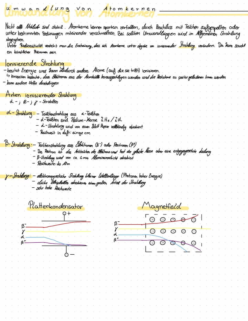 Kernphysik
Atomkern: - Fast die gesamte Masse eines Aloms ist im Atomkern Konzentriert
• beinhaltet die gesamte positive Ladung des Homs
- n