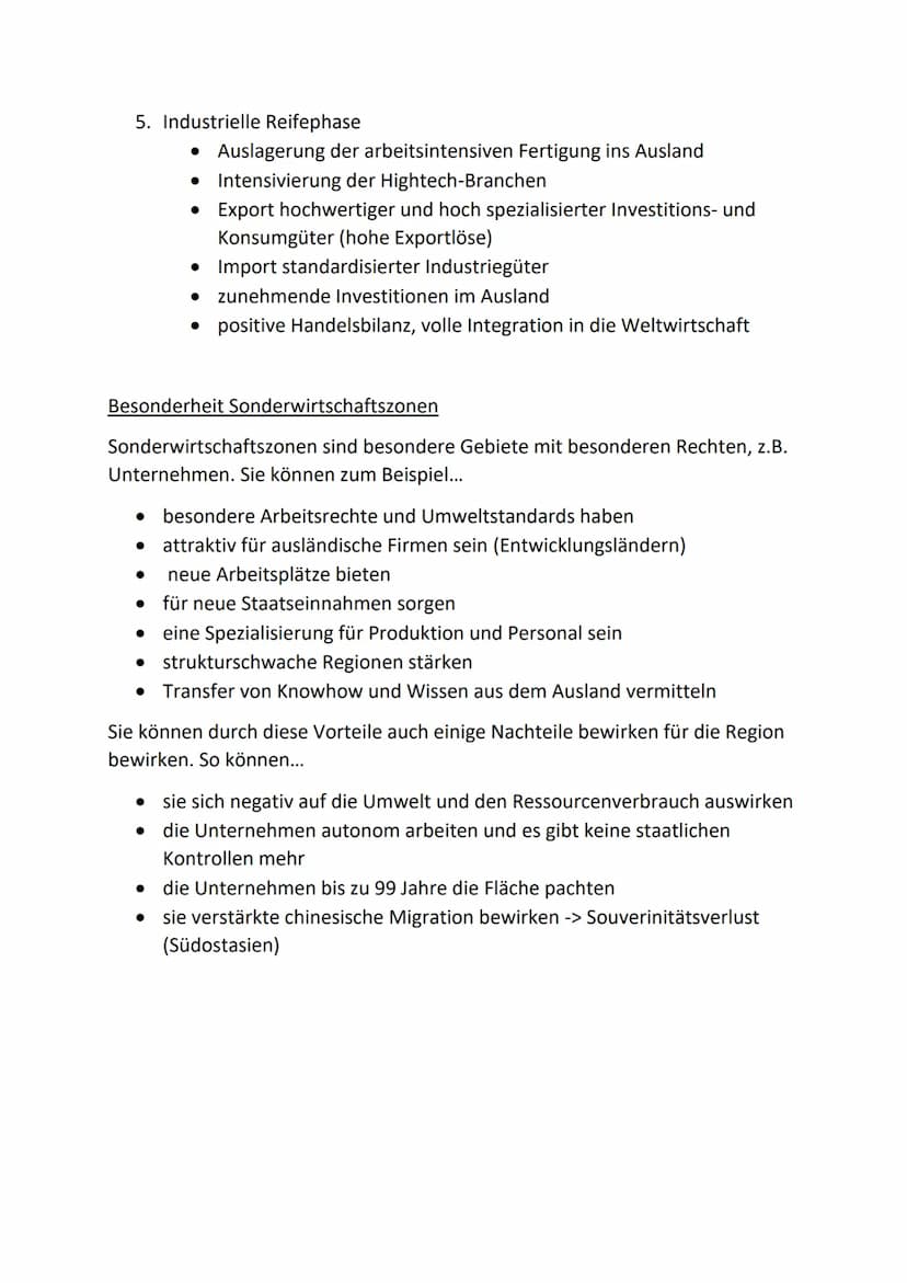 Wirtschaft und Entwicklung
Fachbegriffe:
Ausländische Direktinvestitionen Kapitalanlagen im Ausland durch Immobilien,
Gründung von Auslandsn