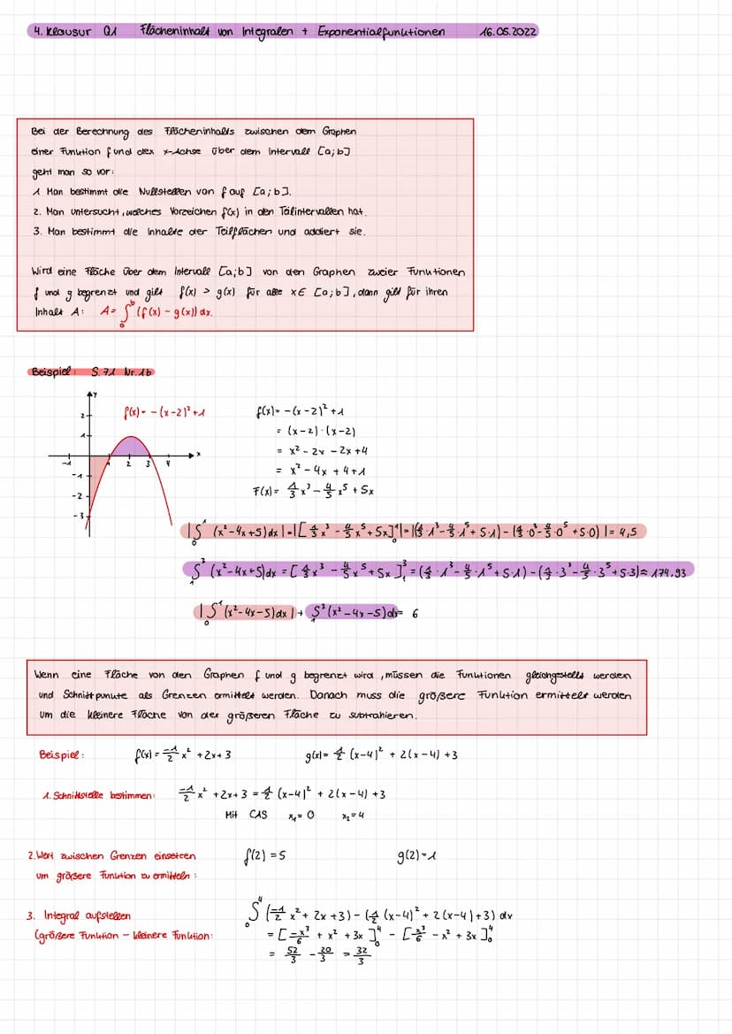 1. Mathe klausur Ql Eigenschaften ganzrationaler Funutionen
f(x)
:
f'(x) Nullstelle
Hochpunut, Tiefpunkt (Extremstellen)
Graph steigt / fäll