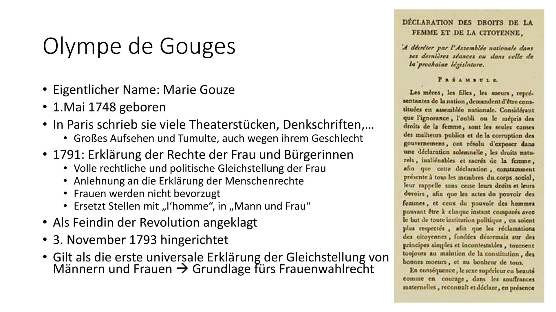 Die Rolle der Frau in der
Französischen Revolution
Kathrin Haug, J1 Inhaltsangabe
Französische Revolution Zusammengefasst
• Situation der Fr